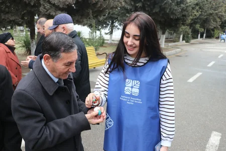 Yel çərşənbəsində Ahıllar evinin sakinləri ilə birgə ağac əkilib