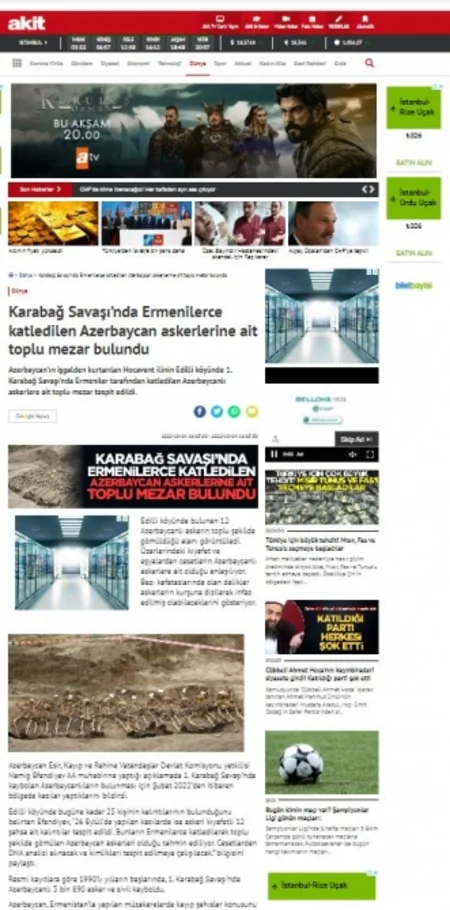 Dünya mətbuatı Edillidə aşkarlanan kütləvi məzarlıqla bağlı geniş məlumat yayıb