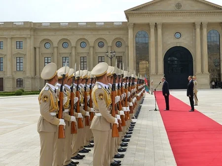 Official welcome ceremony held for Turkish President in Azerbaijan