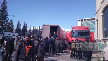 Humanitarian aid distributed to people affected by quake in Kahramanmaras