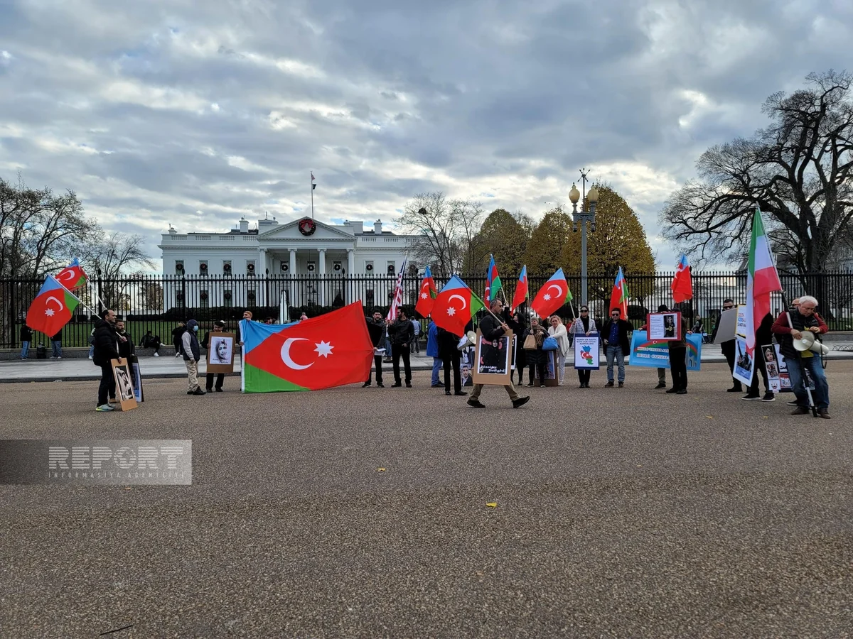 Ağ Evin qarşısında İran əleyhinə aksiya keçirilib
