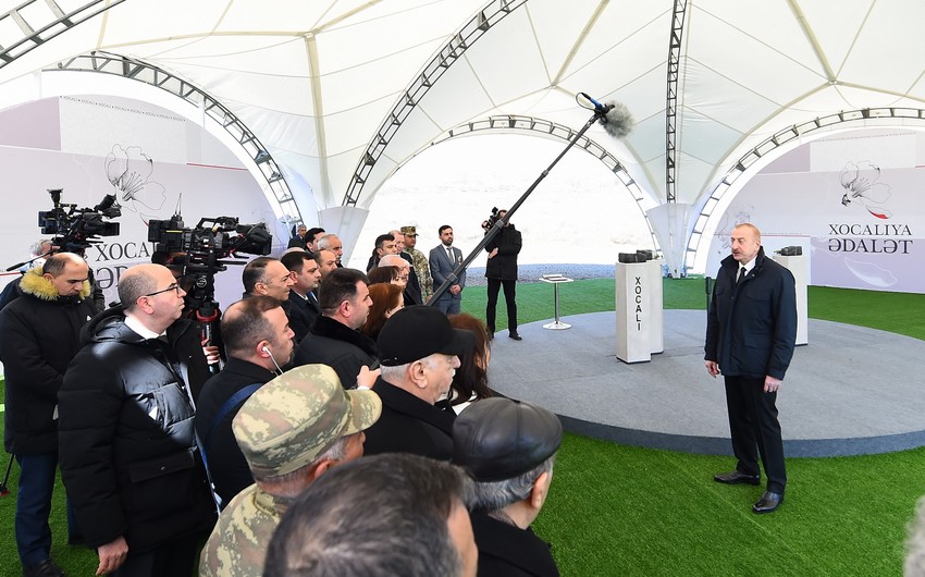 President: 'Our presence in Khojaly means a complete restoration of historical justice'
