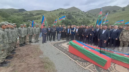Kəlbəcərdə Birinci Qarabağ müharibəsinin üç itkin şəhidi dəfn edilib - YENİLƏNİB