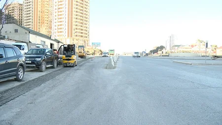 Bakının Moskva prospektinin köməkçi yolunda nəqliyyatın hərəkəti dəyişdirilir