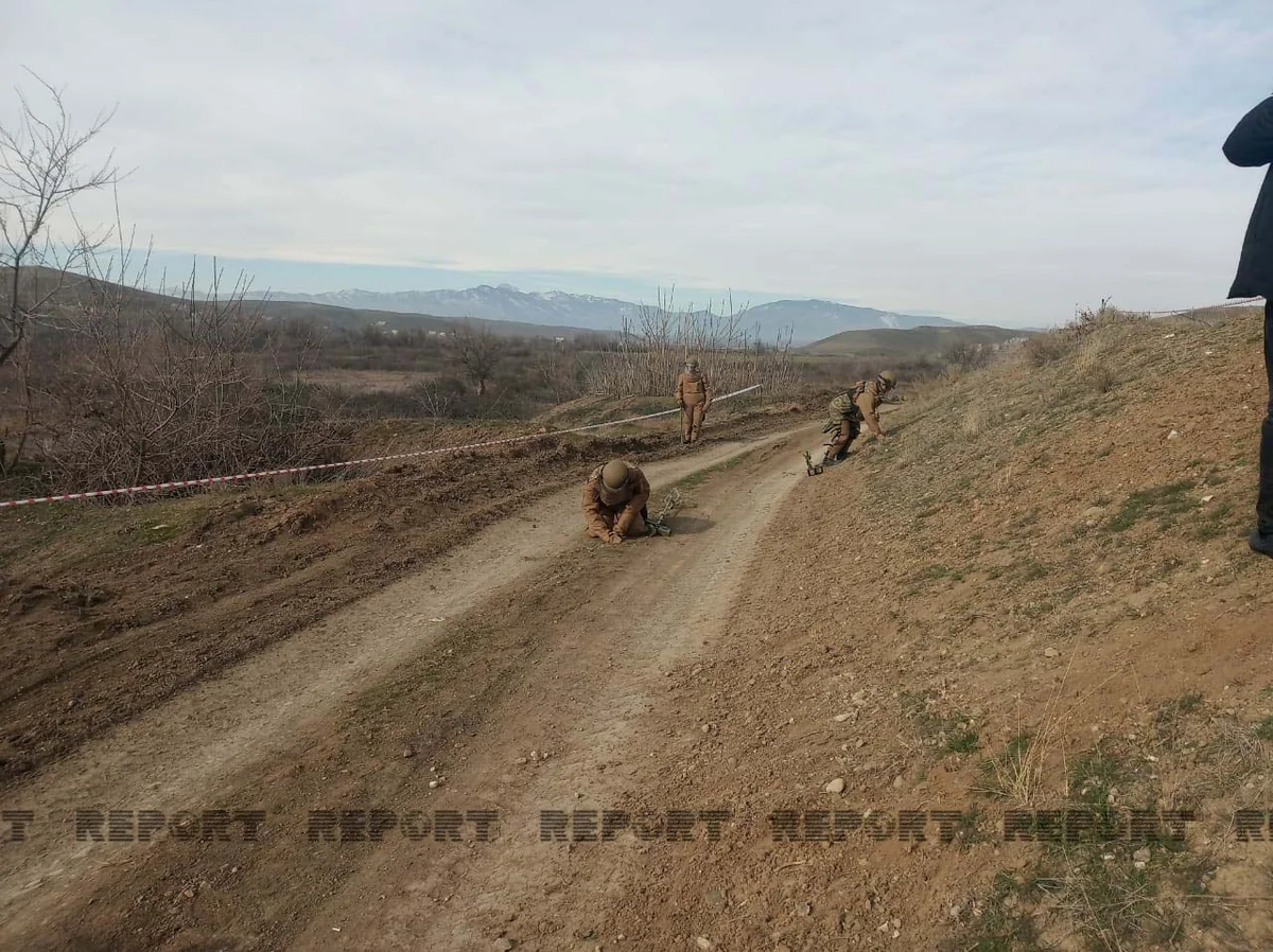 Füzulidən Şuşaya çəkilən yolun 6-7 km-lik hissəsi minalardan təmizlənib