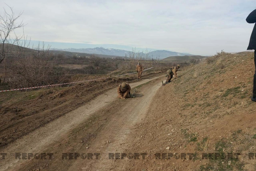 Füzulidən Şuşaya çəkilən yolun 6-7 km-lik hissəsi minalardan təmizlənib