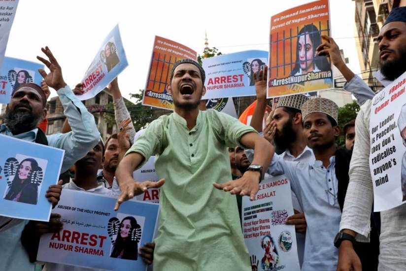 Protest in New Delhi over controversial statements about Prophet Mohammed