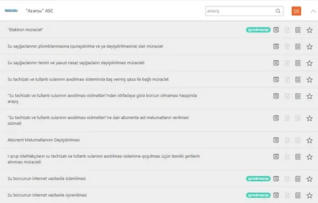 “Azərsu” “Elektron hökumət” portalında 10-cu xidmətini istifadəyə verib