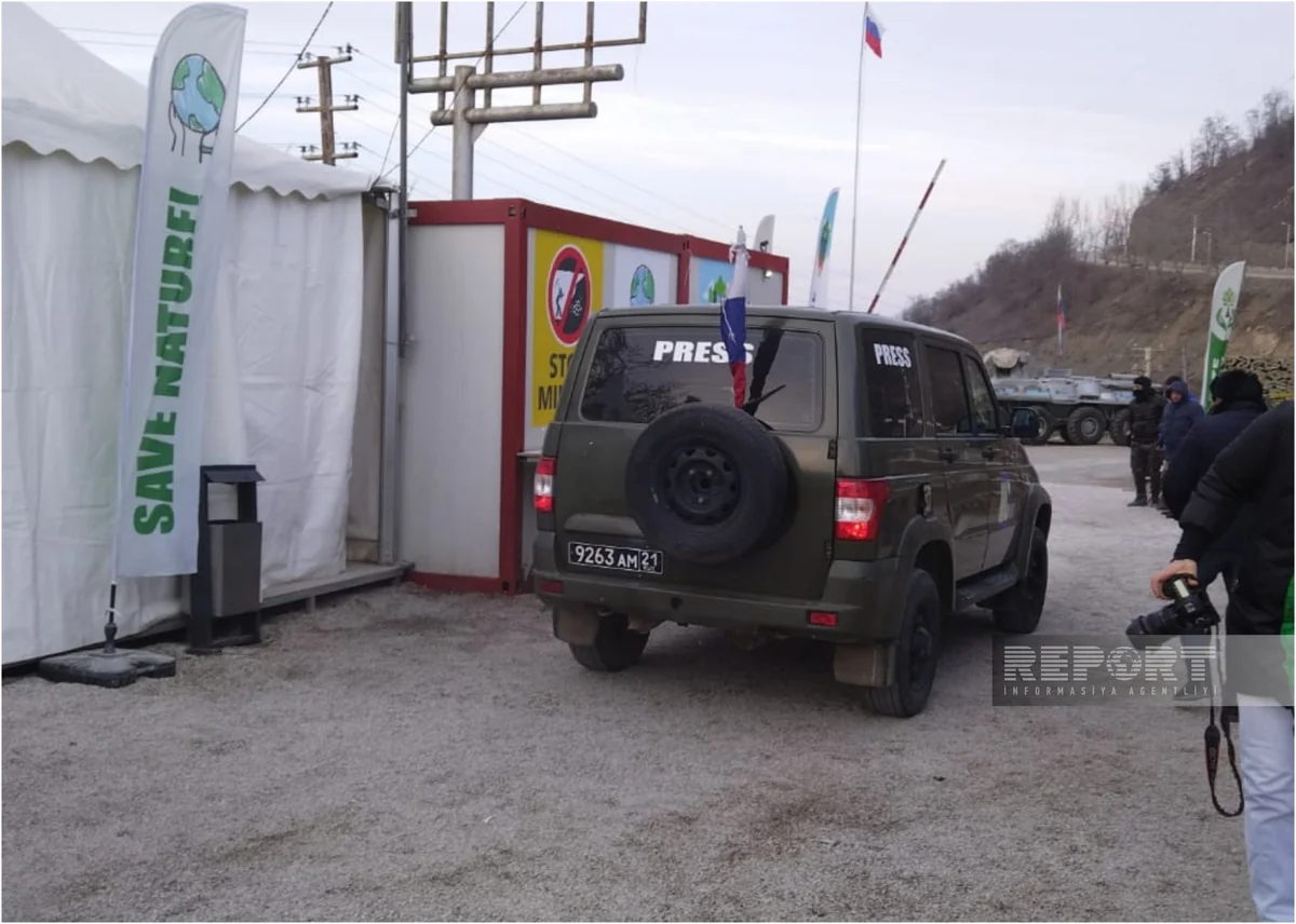 Next peacekeepers' vehicle moves freely from Lachin to Khankandi