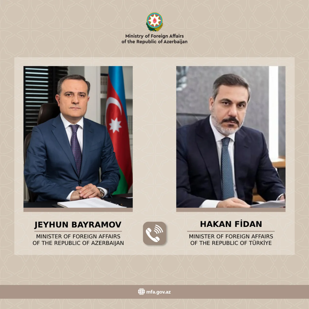 Azerbaijani FM, newly appointed Turkish counterpart talk over phone