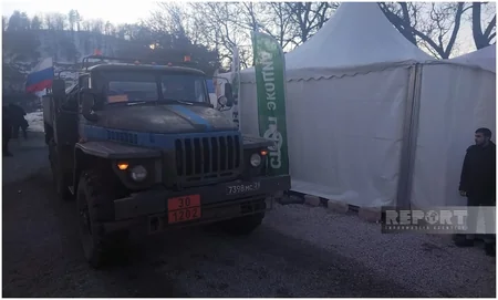 Total of 36 vehicles of peacekeepers move freely through Khankandi-Lachin road