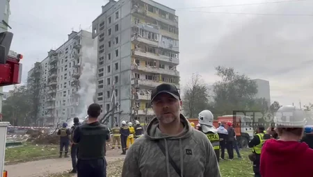 ФОТОРЕПОРТАЖ из центра Запорожья, разрушенного минувшей ночью