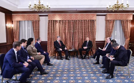 President Ilham Aliyev met with Ukrainian President Petro Poroshenko in Brussels