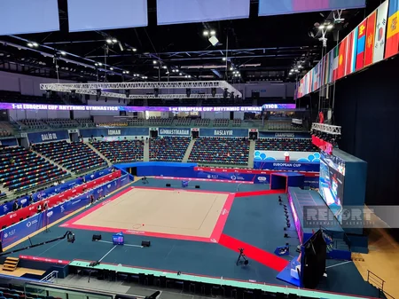 Milli Gimnastika Arenasında Avropa Kubokunun açılış mərasimi keçirilib