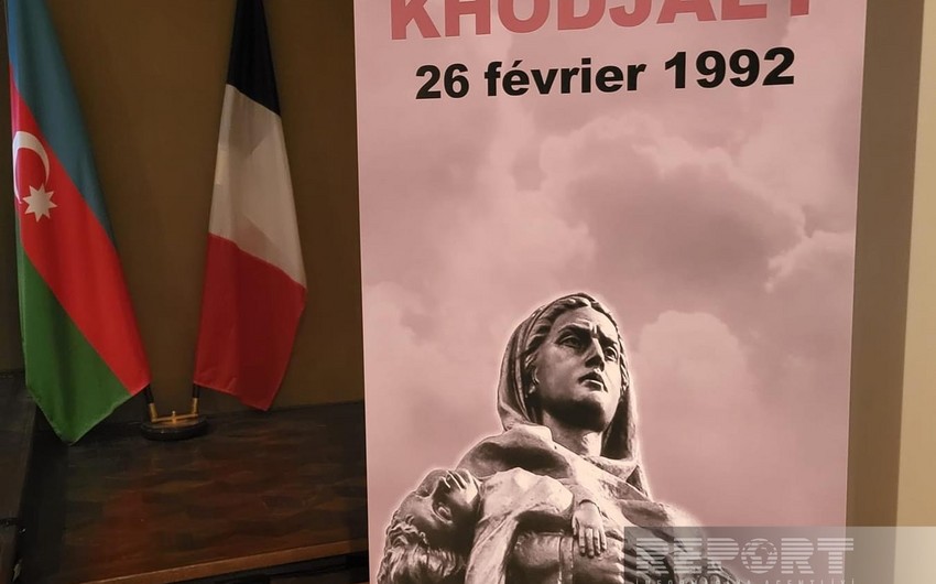 Parisdə Xocalı soyqırımı qurbanlarının xatirəsi yad edilib