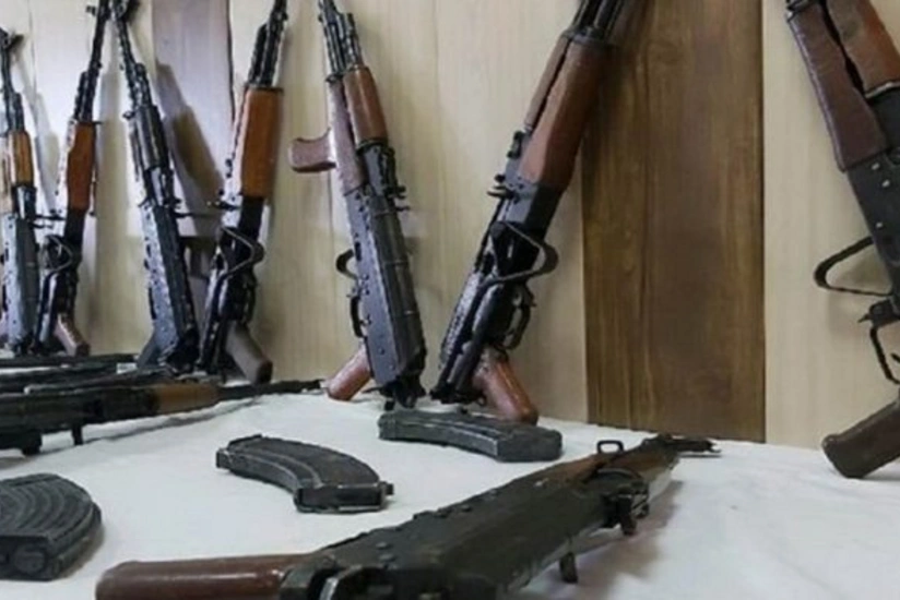 Assault rifles, grenades, and grenade launcher found in Khankandi