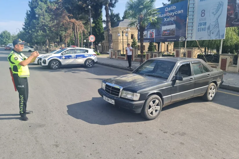 Balakəndə polis qaydaları pozan sürücüləri cərimələyib