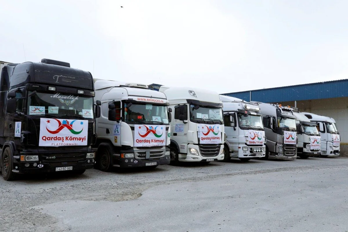 “Qardaş köməyi platforması çərçivəsində toplanmış yardım Türkiyəyə yola salınıb