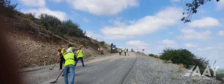 AAYDA: Şəkidə selin yollarda yaratdığı fəsadlar aradan qaldırılıb