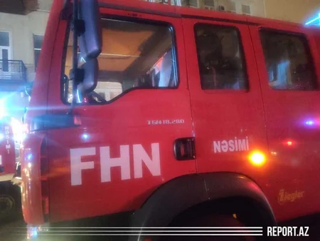 Bakıda yaşayış binasında yanğın olub - FOTO - VİDEO