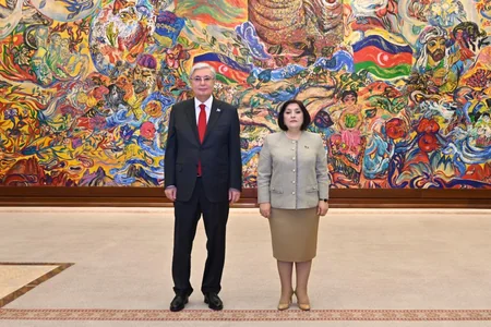Kazakh President Kassym-Jomart Tokayev visits Azerbaijan's Milli Majlis