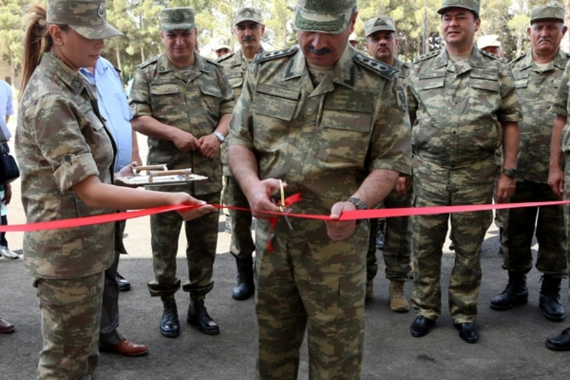 ​Zakir Hasanov attends opening of new facilities constructed in the military camp