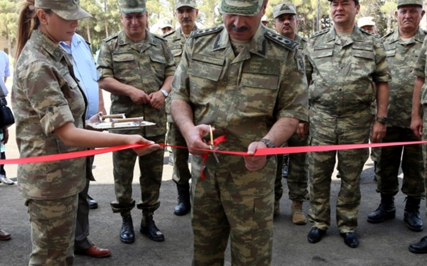 ​Zakir Hasanov attends opening of new facilities constructed in the military camp