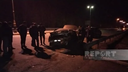 Oğuzda iki avtomobil toqquşub, xəsarət alan var