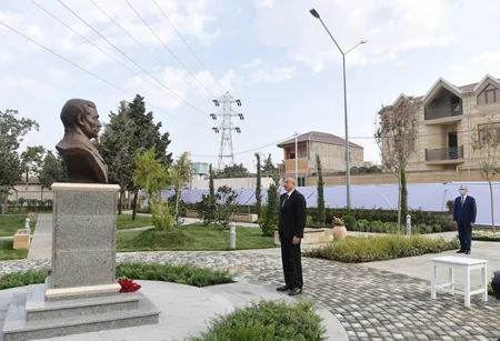 Президент Азербайджана принял участие в открытии парка в Амирджане