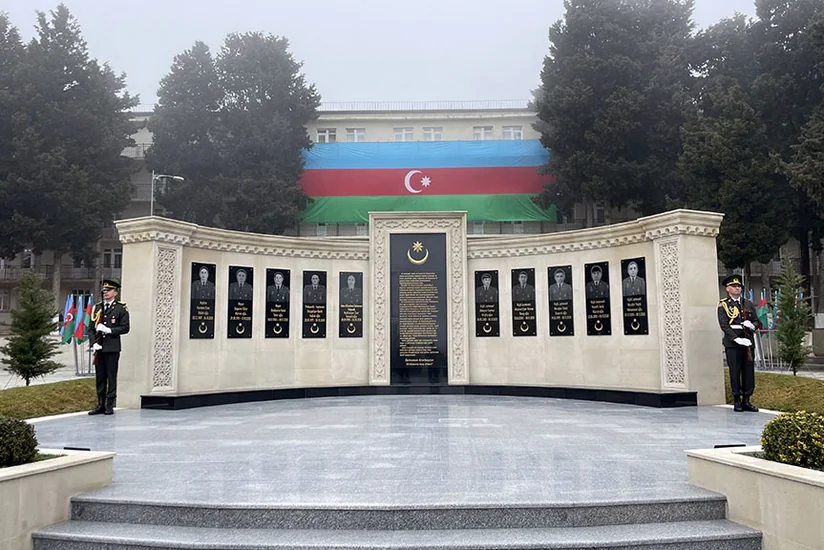 В Военном институте состоялась церемония открытия Мемориального комплекса в честь шехидов