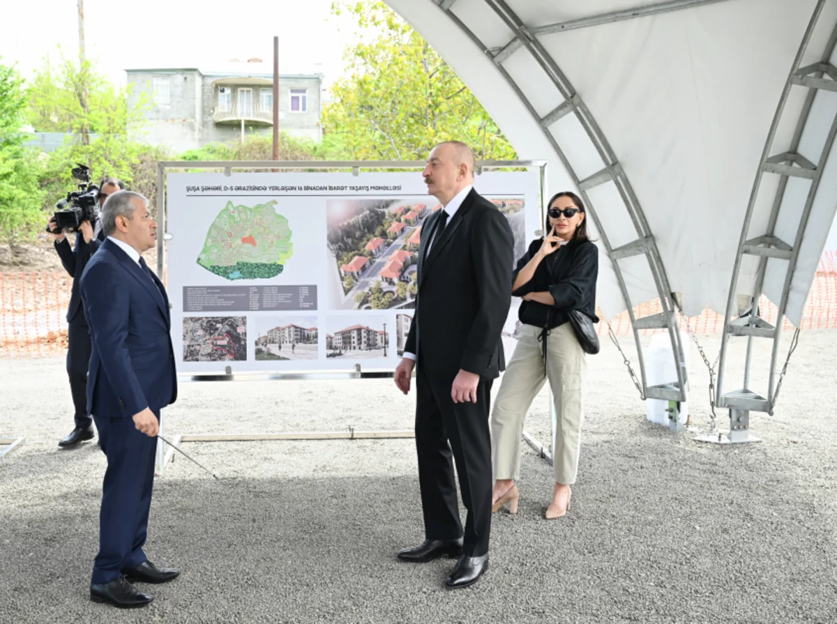 Şuşada inşa ediləcək dördüncü yaşayış kompleksinin təməli qoyulub - YENİLƏNİB