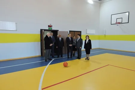 Təhsil naziri Şəkidə məktəb açılışında iştirak edib