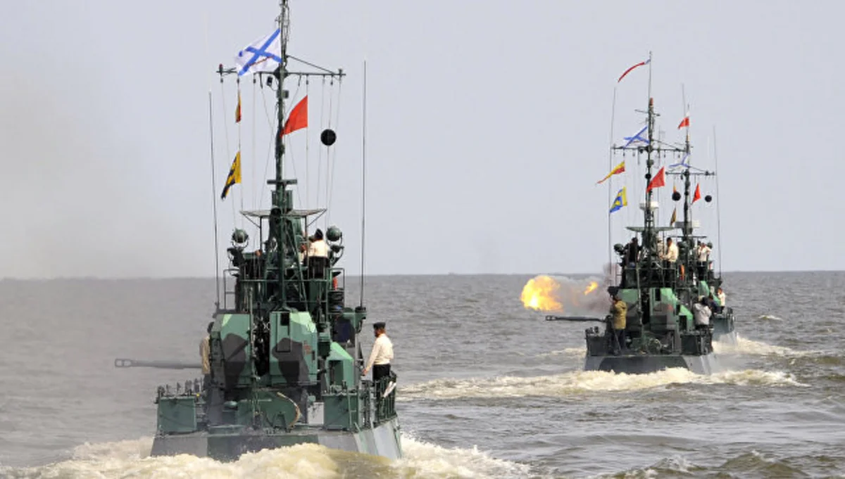 На Каспии прошли военные учения