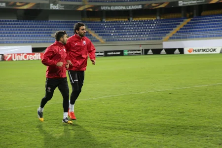 Qəbələ və Krasnodar klubları oyun öncəsi son məşqlərinə çıxıblar