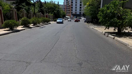 Bakının Kazım Kazımzadə küçəsi təmir edilib
