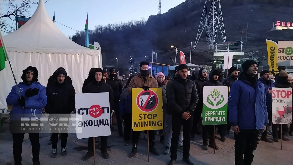 Protest rally on Khankandi-Lachin road enters its 26th day