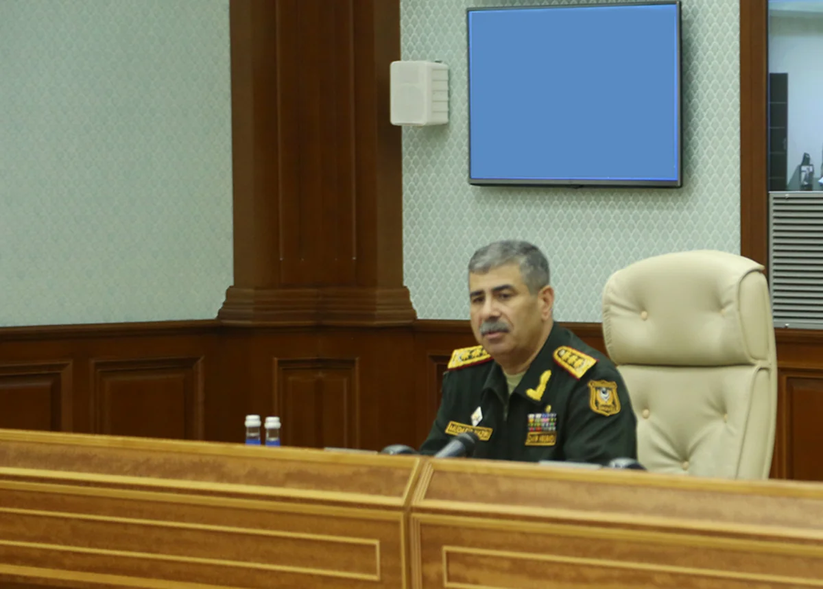 Azerbaijani defense minister holds official meeting