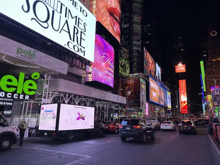 “Times Square” meydanında Azərbaycanın ərazi bütövlüyünün əks olunduğu xəritə nümayiş olunub