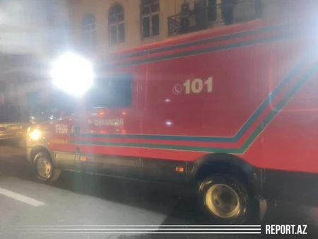 Bakıda yaşayış binasında yanğın olub - FOTO - VİDEO