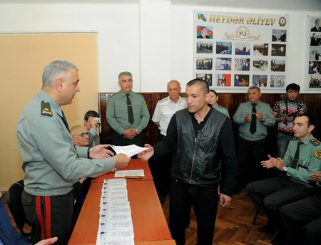 ​A group of prisoners released under amnesty in Azerbaijan