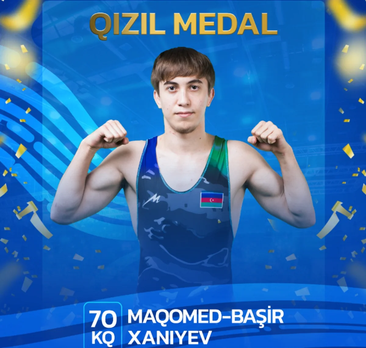 Azərbaycan güləşçisi dünya çempionatında qızıl medal qazanıb