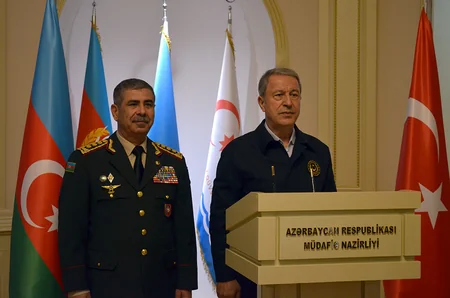 Turkish National Defense Minister arrives in Azerbaijan
