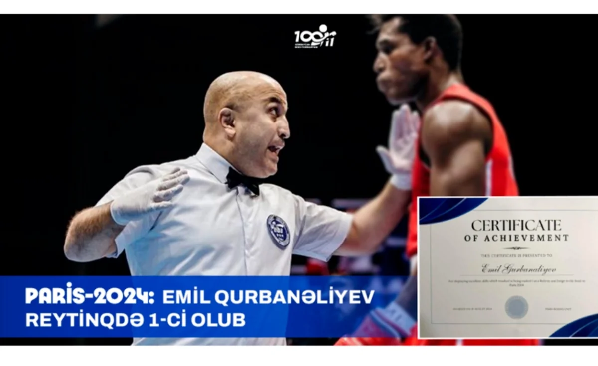 Azərbaycanlı referi Paris-2024-də ən reytinqli hakim seçilib