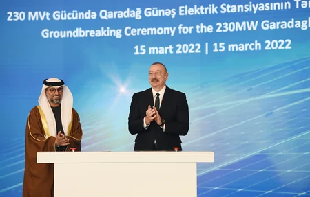 Ilham Aliyev inaugurates Garadagh Solar Power Plant
