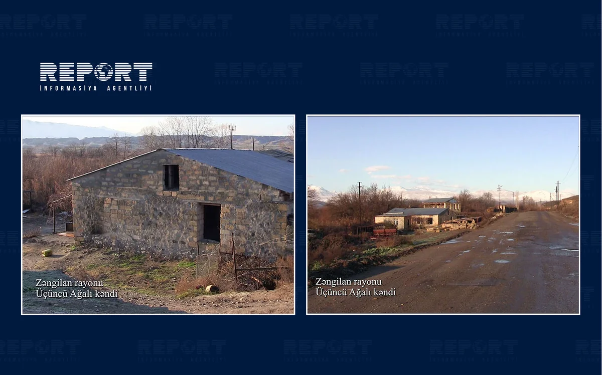 Footage from Uchunju Aghali village of Zangilan region