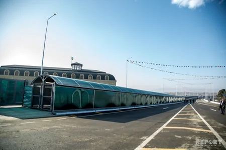 Azərbaycanla Rusiya sərhədində yerləşən Samur çayı üzərində yeni körpü açılıb - FOTOLAR