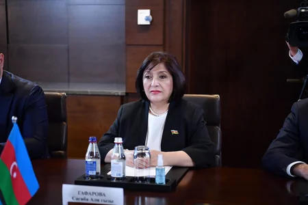 Sahibə Qafarova Qazaxıstan Parlamenti Senatının sədri ilə görüşüb