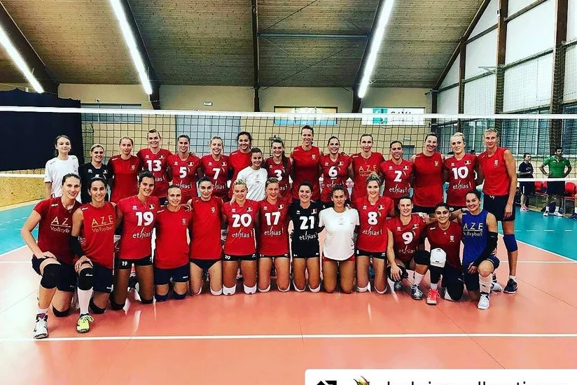Qadın voleybolçulardan ibarət Azərbaycan millisi növbəti yoxlama oyununu keçirib