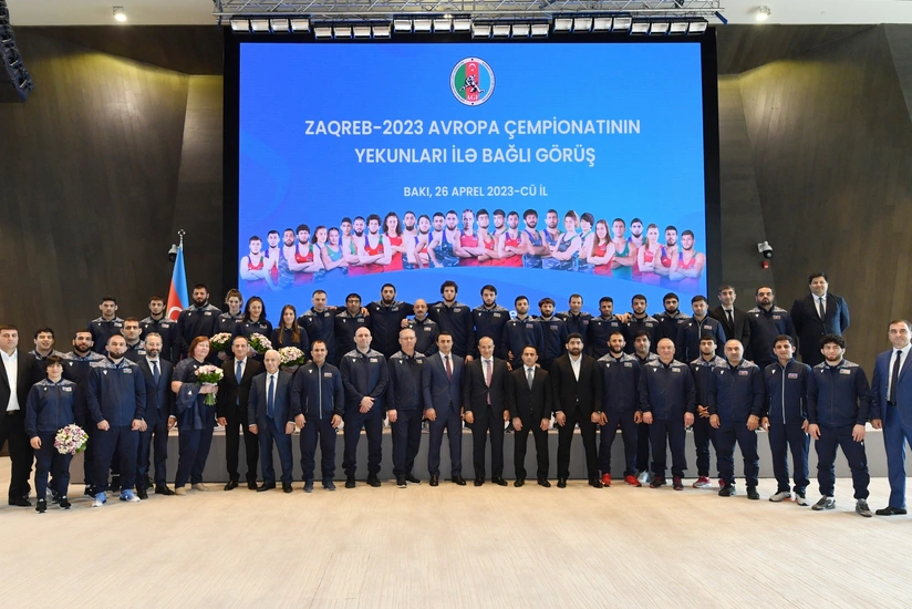 Mikayil Jabbarov conveys congratulations of President Ilham Aliyev to wrestlers
