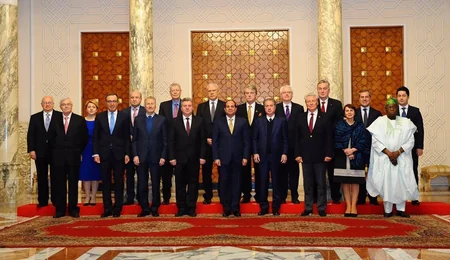 Misir prezidentinə Nizami Gəncəvi Beynəlxalq Mərkəzinin mükafatı təqdim edilib